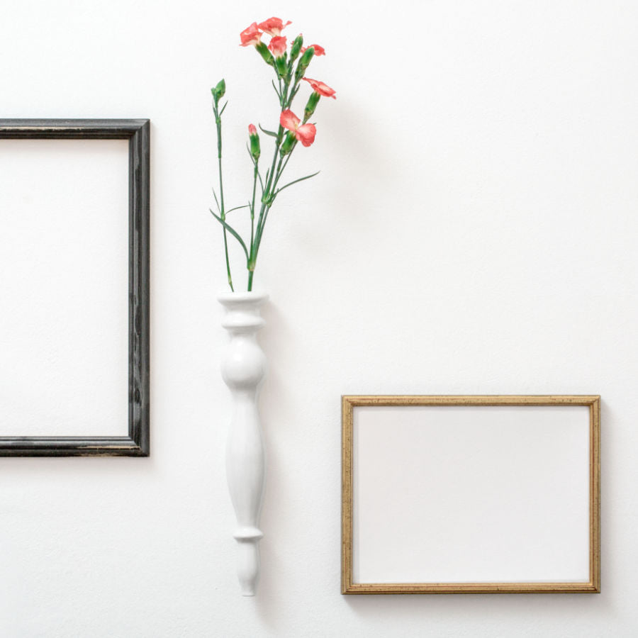 Wand, Vase, Porzellan,tischbein für lange einzelne Blüten