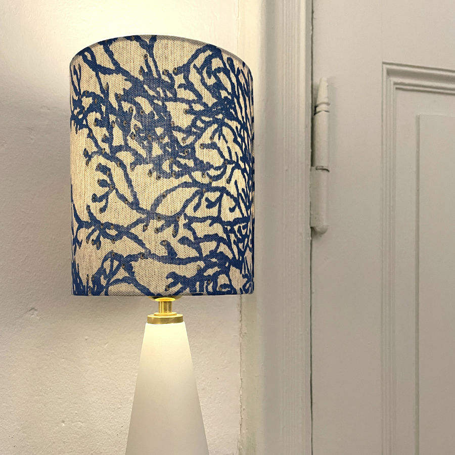 Tischleuchte blau