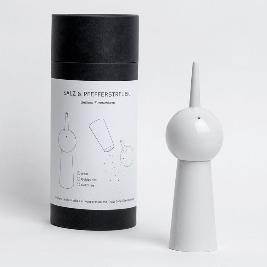 Salz und Pfeffer Fernsehturm aus Porzellan mit Verpackung